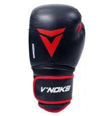 Рукавички боксерські V`Noks Inizio 8 унцій, чорно-червоні