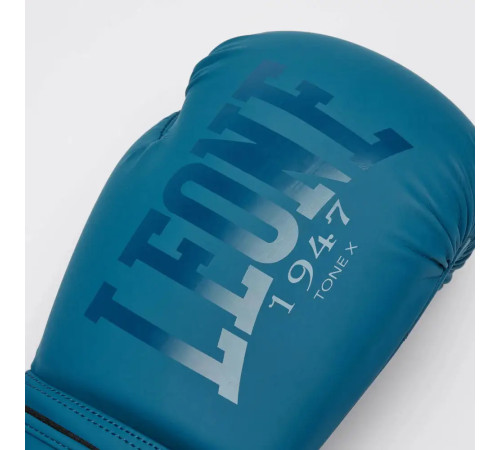 Рукавички боксерські Leone GN058 TONE X розмір 14 унцій, синьо-зелені