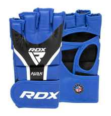 Рукавички для ММА RDX AURA PLUS T-17 розмір L, синьо-чорні