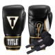 Рукавички боксерські шкіряні з бинтами TITLE Boxeo Mexican розмір 12 унцій, чорно-білі