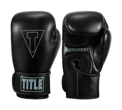 Рукавички боксерські з капою TITLE Boxing Vegan Fitness розмір 14 унцій, чорні