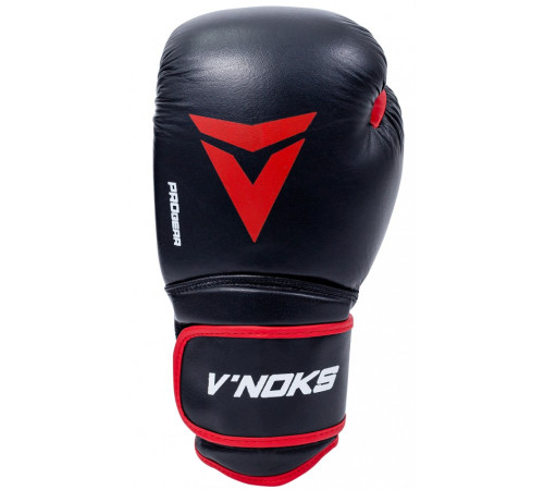Рукавички боксерські V`Noks Inizio 10 унцій, чорно-червоні