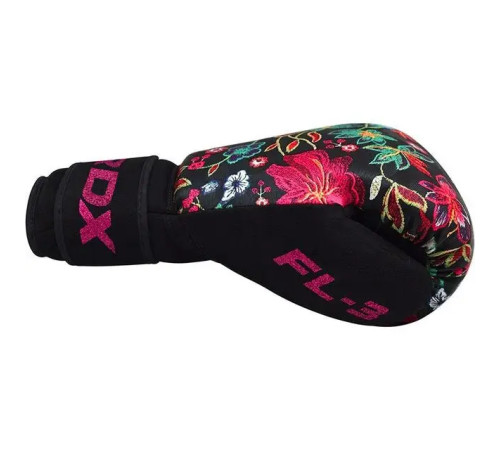 Рукавички боксерські з капою RDX FL-3 FLORAL розмір 10 унцій, чорні