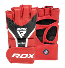 Рукавички для ММА RDX AURA PLUS T-17 розмір XL, червоно-чорні