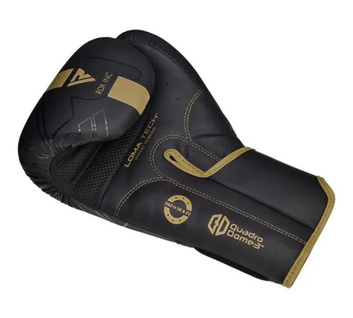 Рукавички боксерські з капою RDX F6 Kara Matte розмір 6 унцій, чорно-золотисті