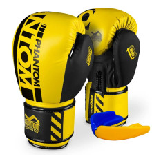 Рукавички боксерські з капою Phantom APEX Neon розмір 14 унцій, чорно-жовті