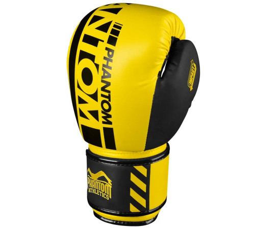 Рукавички боксерські з капою Phantom APEX Neon розмір 14 унцій, чорно-жовті