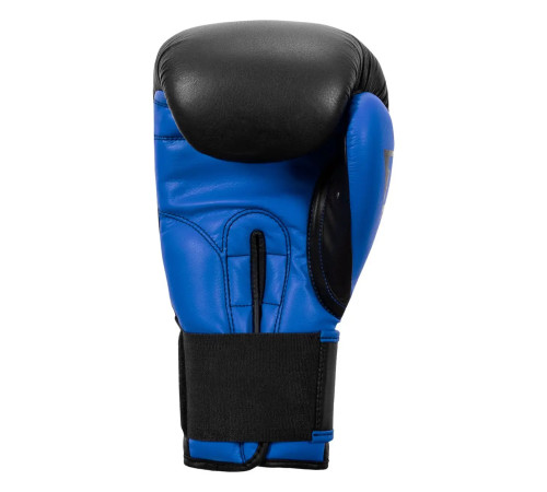 Рукавички боксерські шкіряні з бинтами TITLE Boxing Dynamic Strike розмір 16 унцій, чорно-сині