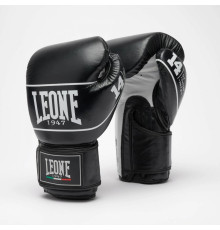 Рукавички боксерські Leone Shok Pro 10 унцій, чорно-білі
