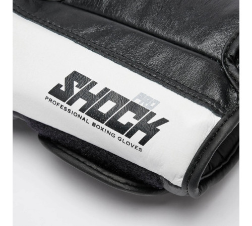 Рукавички боксерські Leone Shok Pro 10 унцій, чорно-білі