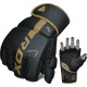 Рукавички для ММА RDX F6 KARA Matte Golden розмір M, чорно-золотисті
