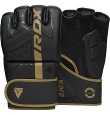Рукавички для ММА RDX F6 KARA Matte Golden розмір XL, чорно-золотисті