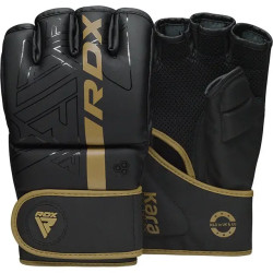 Рукавички для ММА RDX F6 KARA Matte Golden розмір XL, чорно-золотисті