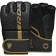 Рукавички для ММА RDX F6 KARA Matte Golden розмір XL, чорно-золотисті