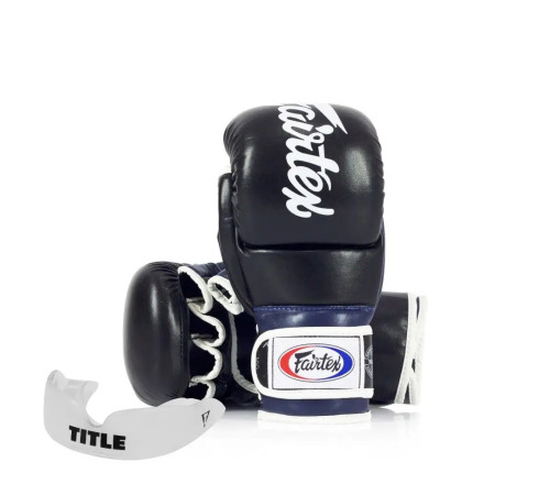 Рукавички греплінгові для ММА Fairtex FGV18 розмір XL, чорно-сині