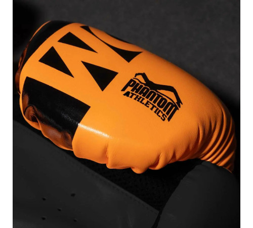 Рукавички боксерські з капою Phantom APEX Neon розмір 10 унцій, чорно-оранжеві