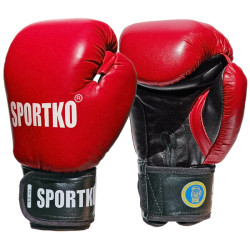 Боксерські рукавички SportKO PK1 - червоний/M