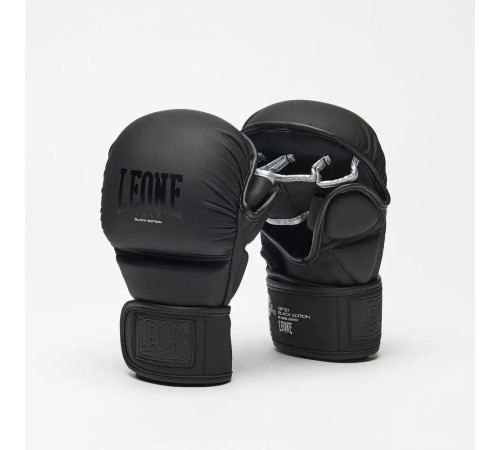 Рукавички греплінгові для ММА з капою Leone BLACK Edition розмір L, чорні