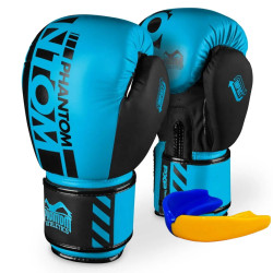 Рукавички боксерські з капою Phantom APEX Neon розмір 12 унцій, чорно-сині 