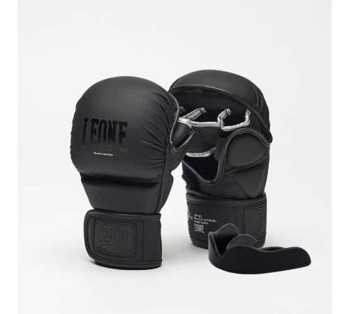 Рукавички греплінгові для ММА з капою Leone BLACK Edition розмір M, чорні