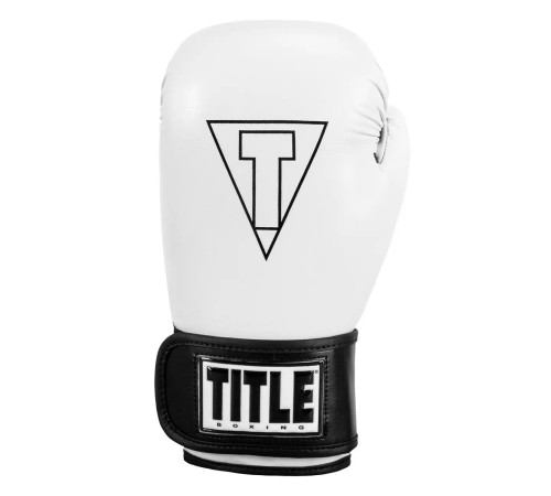 Рукавички боксерські з капою TITLE Boxing Vegan Fitness розмір 14 унцій, чорно-білі