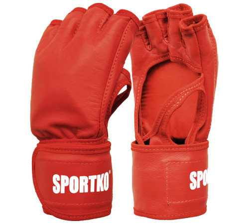 Рукавички ММА SportKO PK6 - червоний/XL