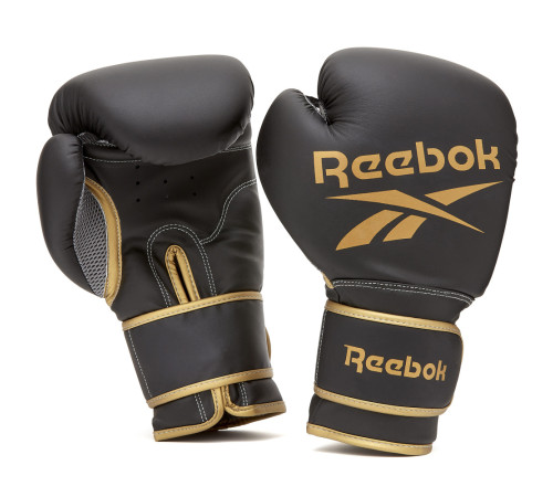 Рукавички боксерські Reebok RSCB-12010GB-14 розмір 14 унцій, чорно-золотисті
