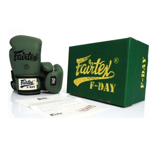 Рукавички боксерські з бинтами Fairtex BGV11 16 унцій, зелені