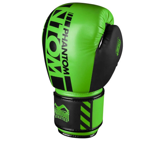 Рукавички боксерські з капою Phantom APEX Neon розмір 10 унцій, чорно-зелені