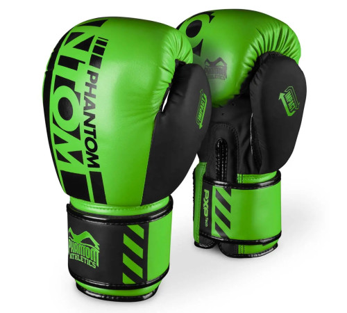 Рукавички боксерські з капою Phantom APEX Neon розмір 10 унцій, чорно-зелені