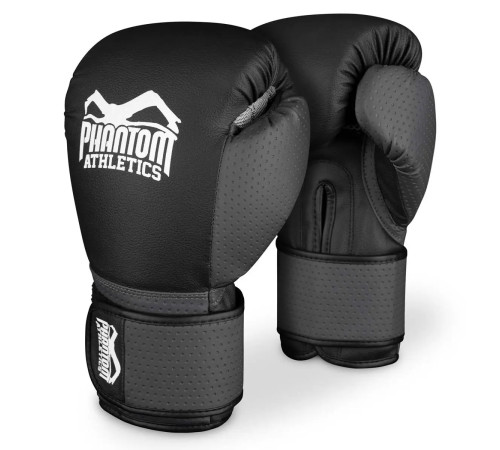 Рукавички боксерські з бинтами Phantom Reaper розмір 12 унцій, чорно-сірі