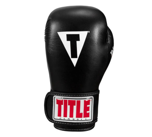 Рукавички боксерські з бинтами TITLE Classic Black Max розмір 12 унцій, чорні