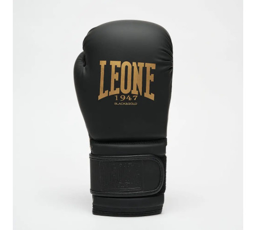 Рукавички боксерські з капою Leone GN059D розмір 16 унцій, чорно-золотисті