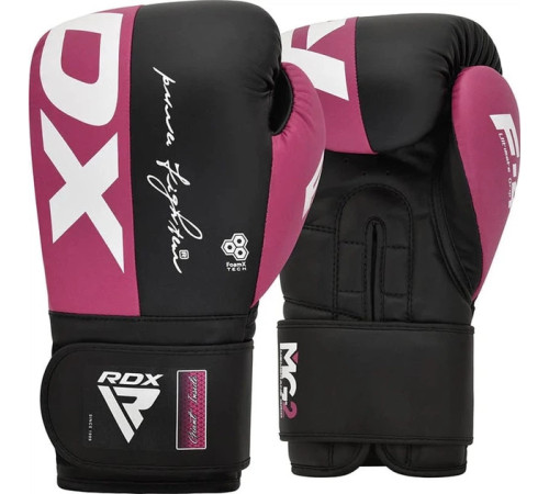 Боксерські рукавиці RDX BOXING GLOVES REX F4 10 унцій, чорно-рожевий