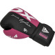 Боксерські рукавиці RDX BOXING GLOVES REX F4 10 унцій, чорно-рожевий
