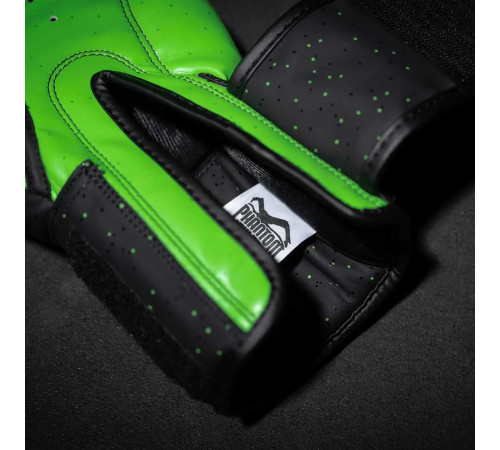 Рукавички боксерські з бинтами Phantom Galaxy розмір 10 унцій, чорно-зелені