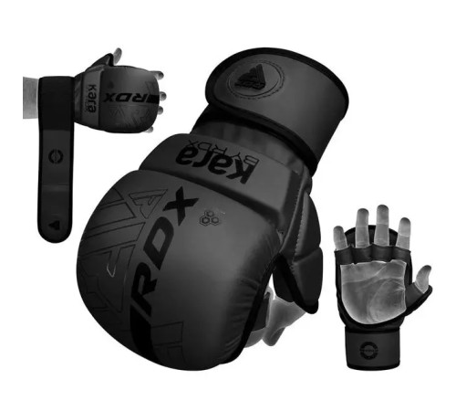 Рукавички греплінгові для ММА RDX F6 KARA Matte Plus розмір S/M, чорні