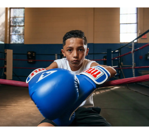 Рукавички боксерські з капою TITLE Classic Pro Style 3.0 розмір 12 унцій, синьо-білі