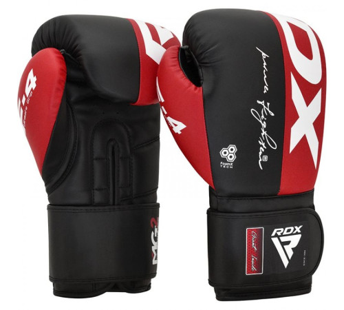 Рукавички боксерські RDX F4 10 унцій, чорно-червоні