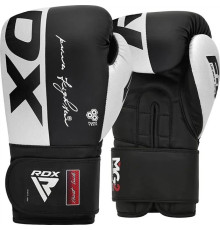Боксерські рукавиці RDX BOXING GLOVES REX F4 12 унцій, чорно-білі