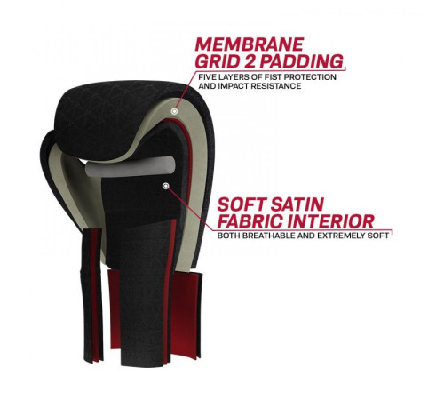 Рукавички боксерські RDX F4 12 унцій, чорно-червоні