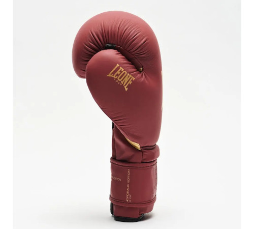 Рукавички боксерські з капою Leone GN059X BORDEAUX ED розмір 14 унцій, бордові