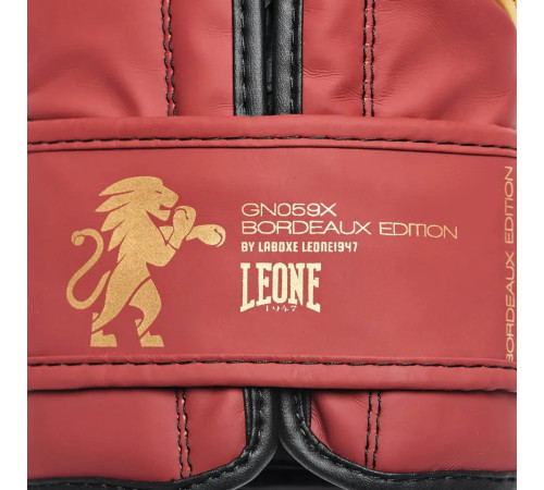Рукавички боксерські з капою Leone GN059X BORDEAUX ED розмір 14 унцій, бордові