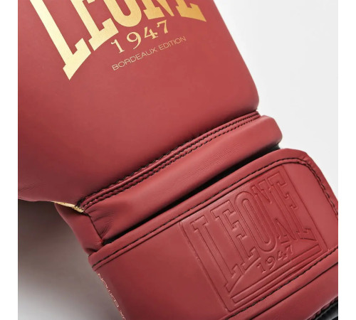 Рукавички боксерські з капою Leone GN059X BORDEAUX ED розмір 14 унцій, бордові