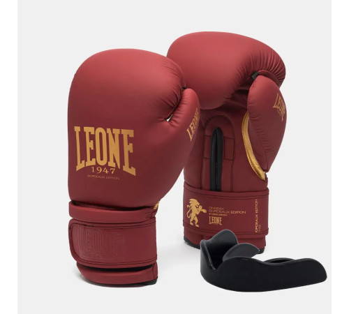 Рукавички боксерські з капою Leone GN059X BORDEAUX ED розмір 14 унцій, бордові
