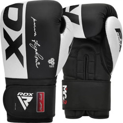 Боксерські рукавиці RDX BOXING GLOVES REX F4 10 унцій, чорно-білі