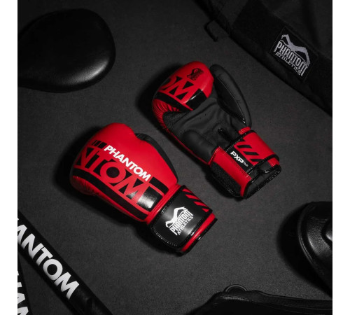 Рукавички боксерські з бинтами Phantom APEX розмір 10 унцій, червоні