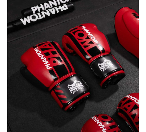 Рукавички боксерські з бинтами Phantom APEX розмір 10 унцій, червоні