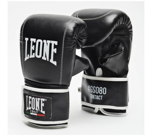 Рукавички боксерські Leone Contact S, чорно-білі
