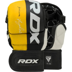 Тренувальні рукавиці для ММА RDX GRAPPLING GLOVES REX T6 PLUS розмір S, чорно-жовті